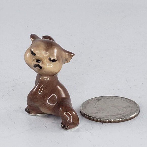 Vintage Hagen Renaker Angry Brown Bear Cub Baby Miniature Figurine - Picture 7 of 9